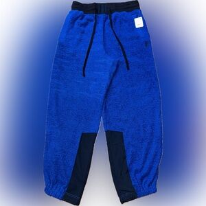 NWT Free People Movement SZ M OR L blue/black terry joggers w/drawstring waist.